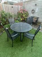 Te koop: metalen tuinset van Kettler met kussens, Tuin en Terras, Ophalen, Gebruikt, Tuinset, Eettafel
