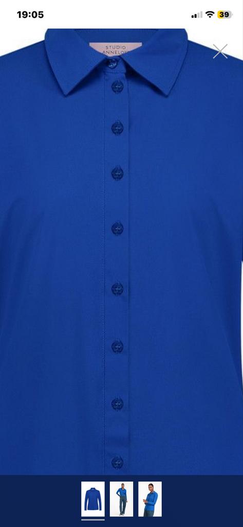 Studio Anneloes Poppy Blouse - Kobaltblauw, Kleding | Dames, Blouses en Tunieken, Ophalen of Verzenden, Zo goed als nieuw, Maat 36 (S)