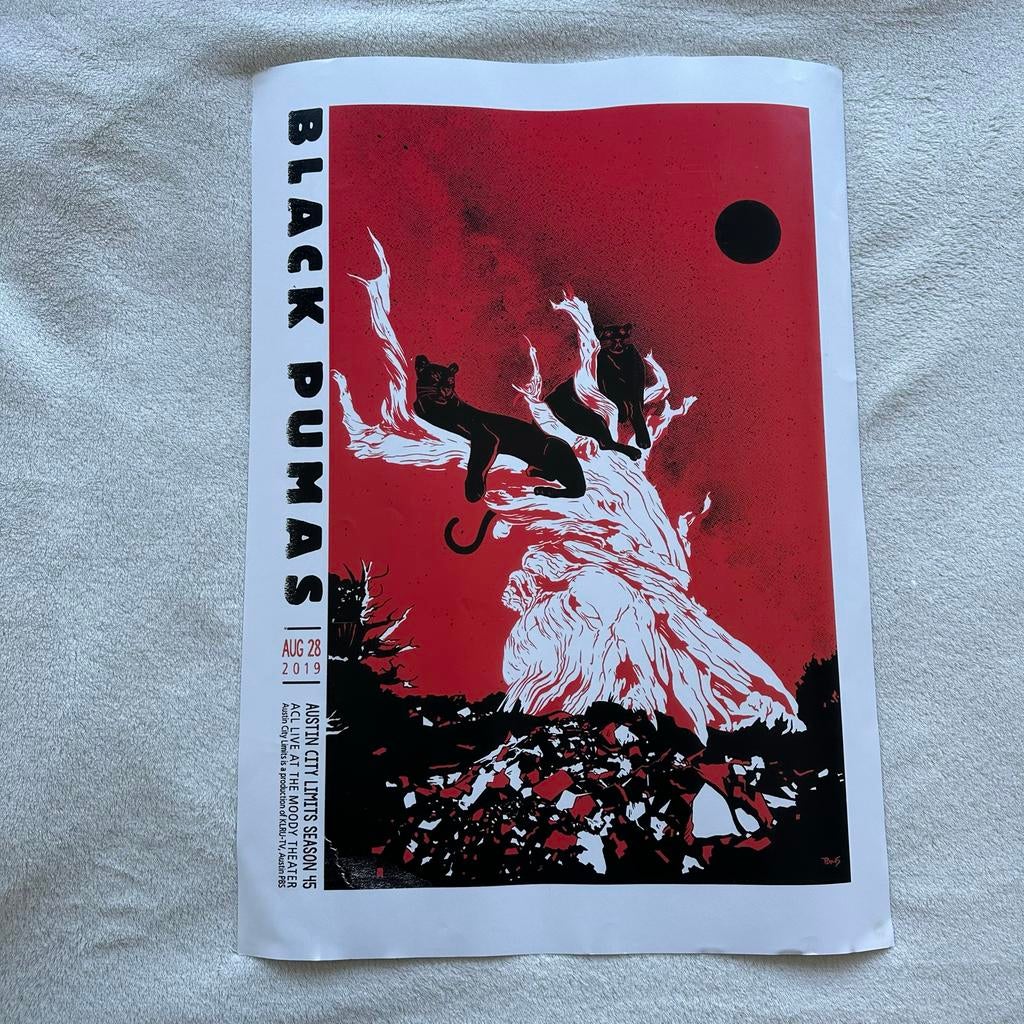 Black Pumas Poster 42x59 cm, Ophalen, Rechthoekig Staand, Zo goed als nieuw, A1 t/m A3