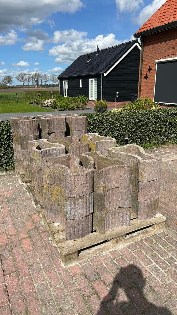 Plantenbak stapelbaar (30x), Ophalen, Steen, Gebruikt, Minder dan 30 cm