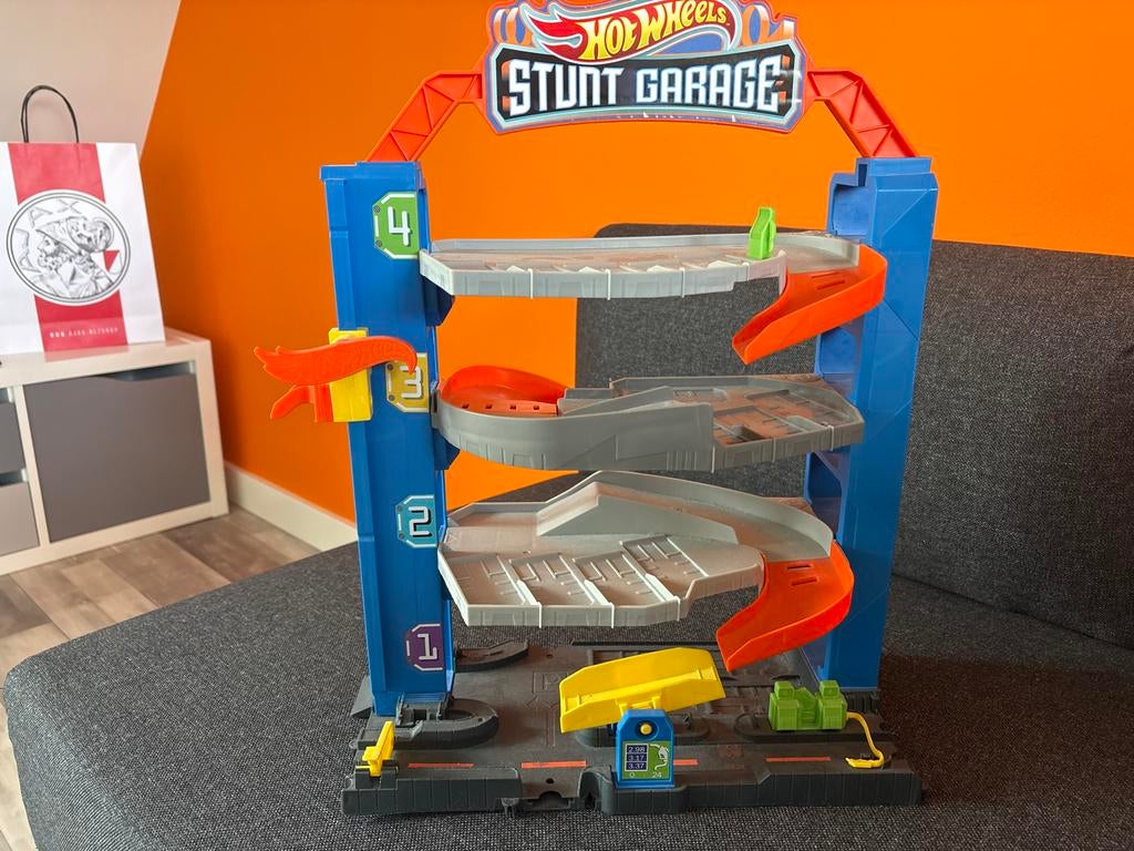 Hot Wheels Stunt Garage, Kinderen en Baby's, Speelgoed | Racebanen, Ophalen, Hot Wheels, Handmatig, Racebaan