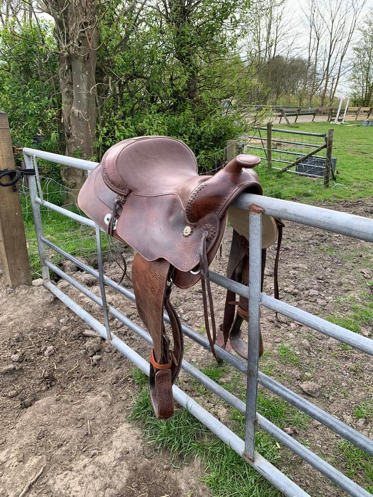 Paarden western zadel 17 inch, Ophalen of Verzenden, Gebruikt, Western