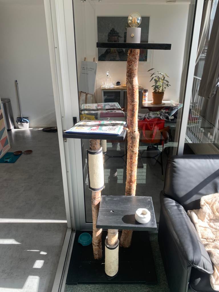 Grote mooie Krabboom met zitplekjes, Dieren en Toebehoren, Krabmeubelen, Ophalen of Verzenden, Zo goed als nieuw, Krabpaal