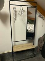 Kapstok met spiegel en bankje - Industrieel design, Ophalen, Gebruikt, -, -