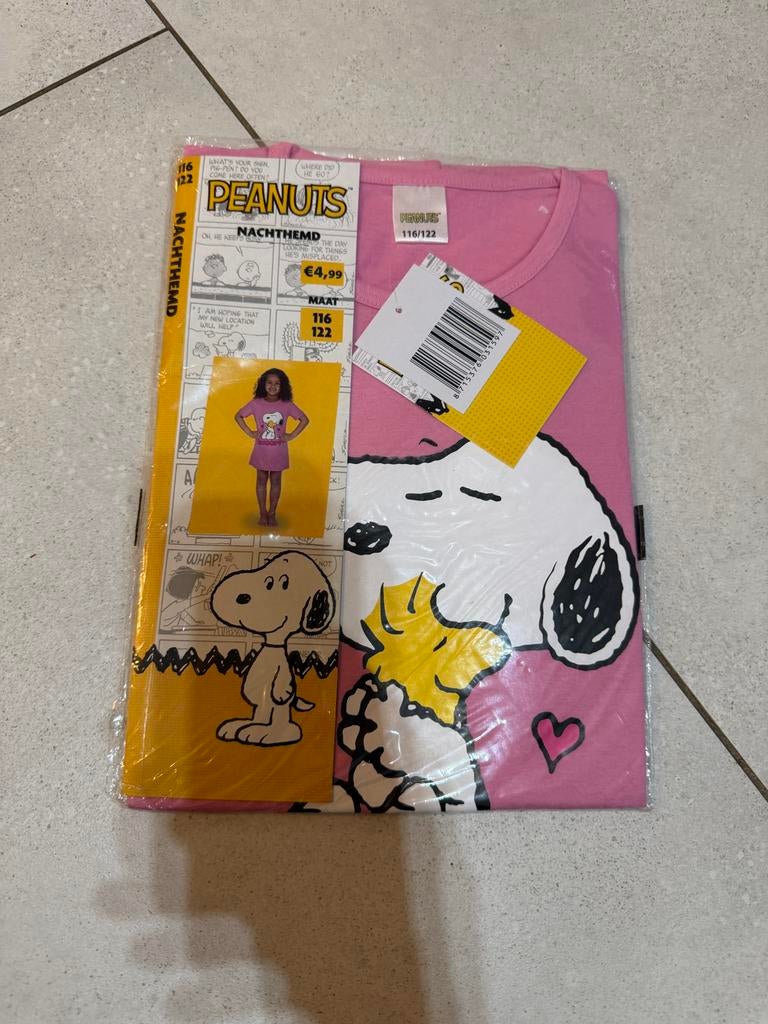 Nieuw Snoopy Nachthemd Roze Maat 116/122, Kinderen en Baby's, Ophalen of Verzenden, Nieuw, Meisje