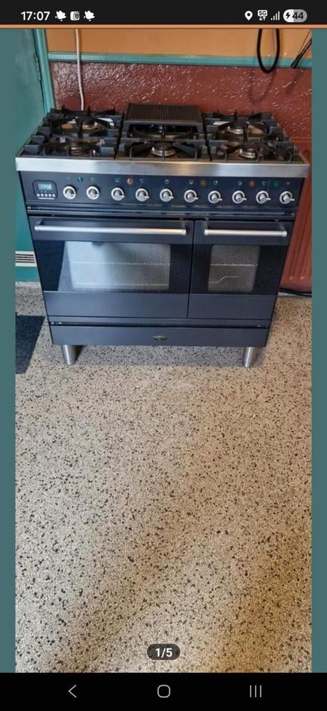 Boretti 6 pits met 2 ovens, Witgoed en Apparatuur, Fornuizen, Ophalen, Gebruikt, 60 cm of meer, Gas