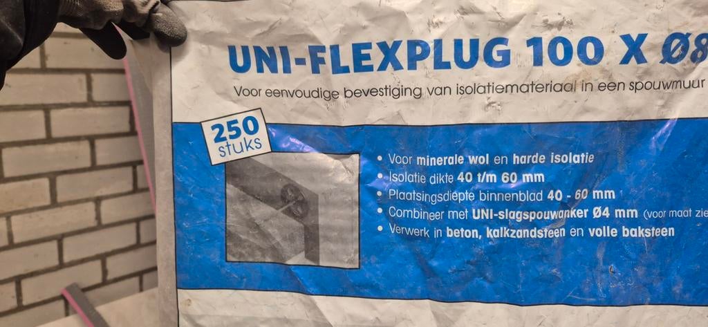 Uni flex plug 75 stuks, Ophalen of Verzenden, Nieuw