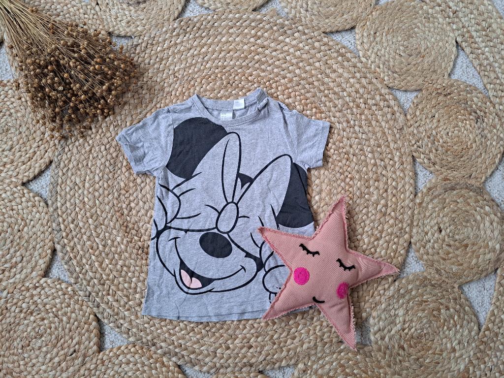 Grijs Minnie Mouse shirtje maat 92, Kinderen en Baby's, Kinderkleding | Maat 92, Ophalen of Verzenden, Zo goed als nieuw, Meisje