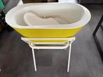Babybadje met standaard hoppop inclusief badzitje, Gebruikt, Badje, Standaard, Ophalen