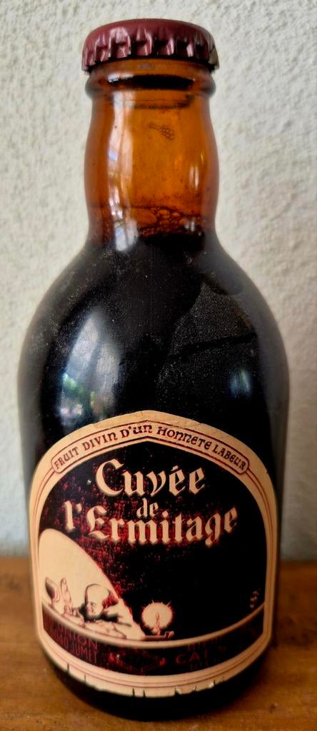 Oude volle 25 cl fles bier Cuvee de l'ermitage unique et aut, Ophalen of Verzenden, Zo goed als nieuw, Flesje(s), Overige merken
