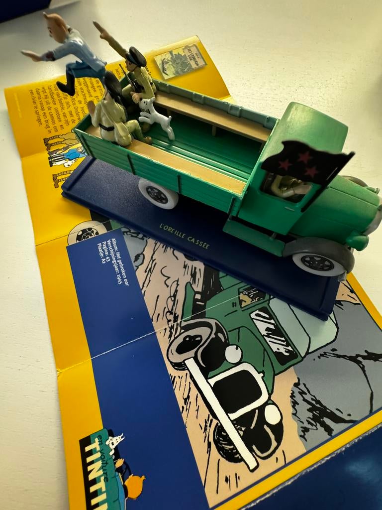 Kuifje auto 1:43 de militaire stewart vrachtwagen gebr oor, Verzamelen, Stripfiguren, Ophalen of Verzenden, Kuifje, Zo goed als nieuw