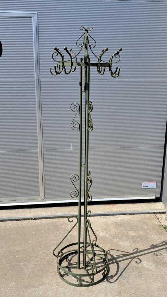 Klassieke kapstok. 180 hoog, staal, lichtgroen, Huis en Inrichting, Woonaccessoires | Kapstokken, Ophalen, Metaal, Staande kapstok
