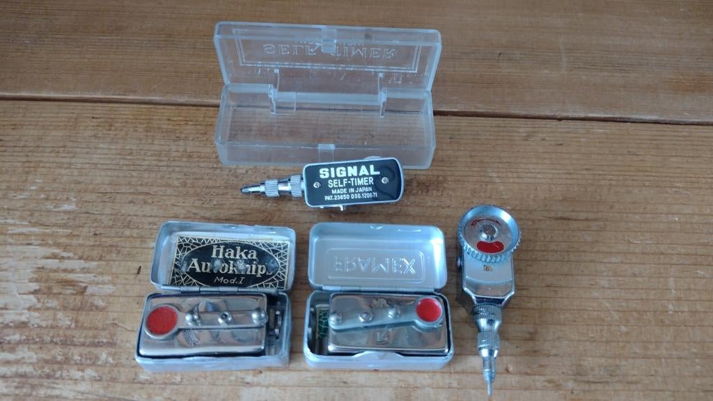 Vintage zelfontspanners voor camera's (4 stuks), Ophalen of Verzenden, Gebruikt