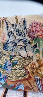 Set 2 vintage poezen poes kat katten kussens kussen, Huis en Inrichting, Woonaccessoires | Kussens, Eu, Gebruikt, Overige kleuren