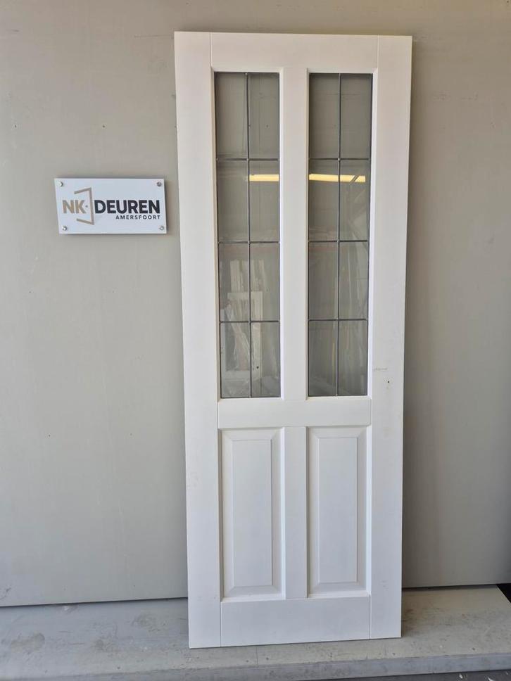 Glas in lood opdek deur (83x231,5) Links draaiend ZGAN, Doe-het-zelf en Verbouw, Deuren en Horren, Zo goed als nieuw, Binnendeur