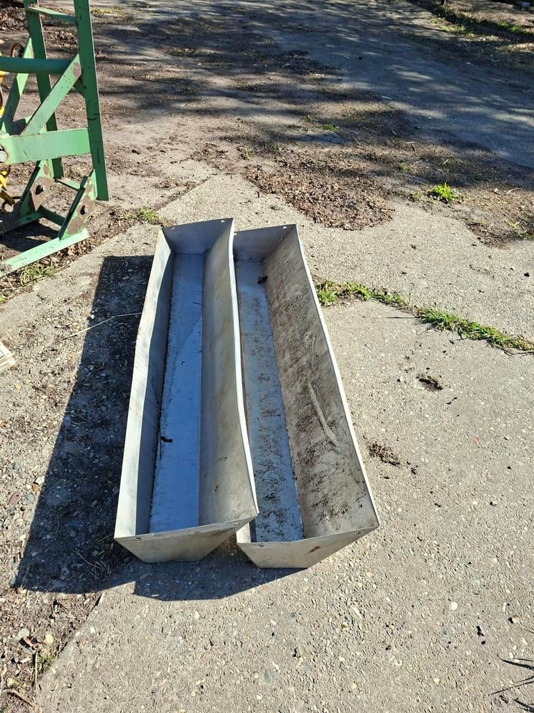 Verplaatsbare rvs voerbakken voor kleine weidedieren 1.40 br, Dieren en Toebehoren, Schapen, Geiten en Varkens, Meerdere dieren