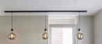 Moderne hanglamp met 3 glazen bollen, Ophalen of Verzenden, Zo goed als nieuw, Glas, Minder dan 50 cm