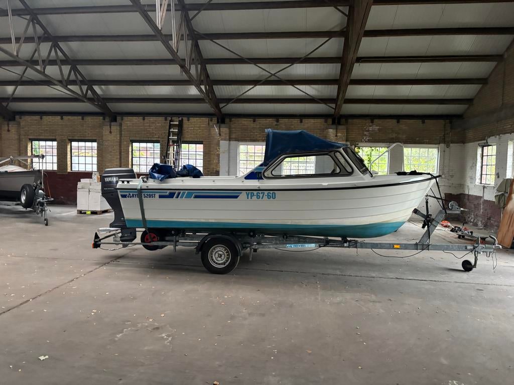 RYDS 520 ST EVENTUEEL YAMAHA 60pk injectie +trailer Visboot, Ophalen, Zo goed als nieuw, 3 tot 6 meter, Buitenboordmotor