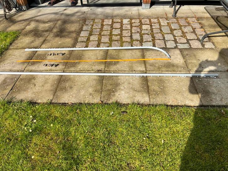 Rvs gordijn rails 2 stuks, compleet voor wave plooien, Huis en Inrichting, Stoffering | Gordijnen en Lamellen, Zo goed als nieuw