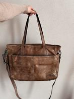Leren Bag2Bag laptop schoudertas, Bruin, Zo goed als nieuw, Leer, Ophalen