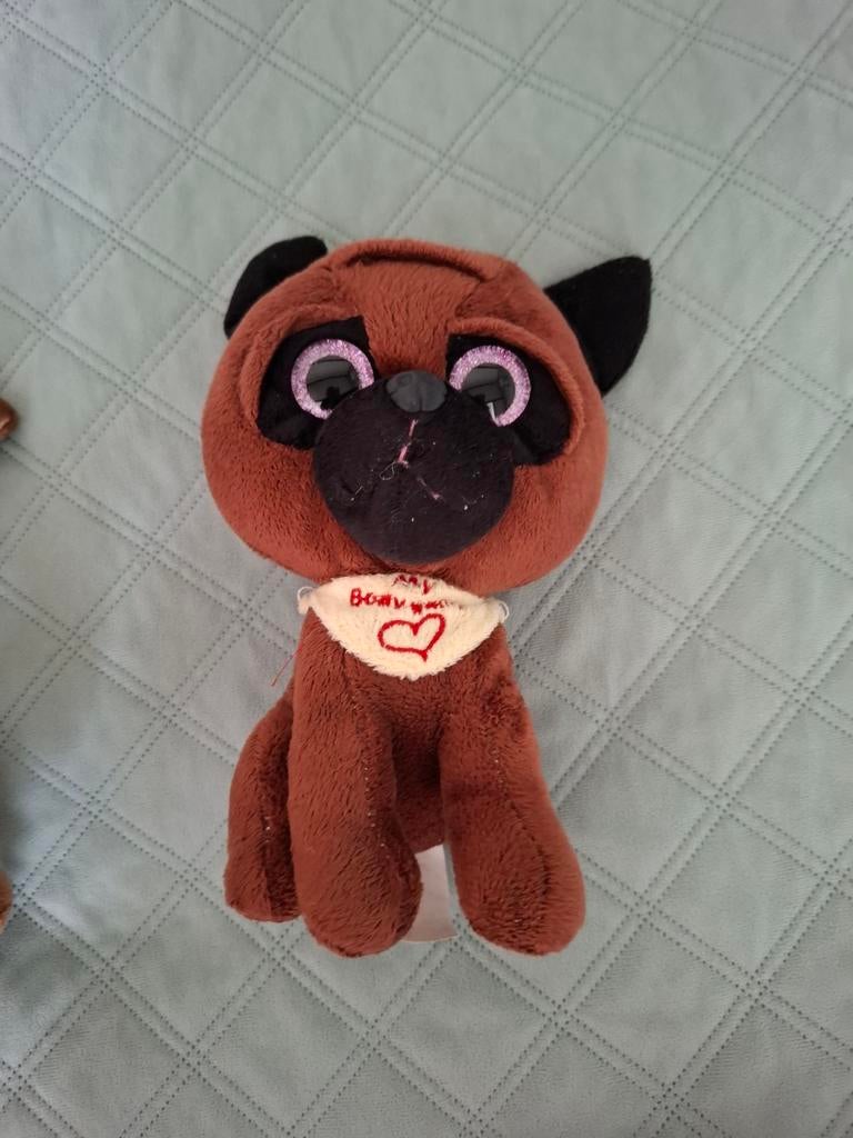 Ty Beanie Babies Bellies Izzy Mopshond knuffel. , Ophalen of Verzenden, Zo goed als nieuw, Hond