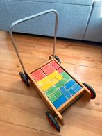 Vintage Blokkenkar loopwagen, Ophalen, Gebruikt, Overige typen, Met wieltjes