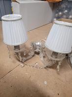 Wandlamp met stoffen kapjes, Huis en Inrichting, Lampen | Lampenkappen, Ophalen of Verzenden, Rechthoekig