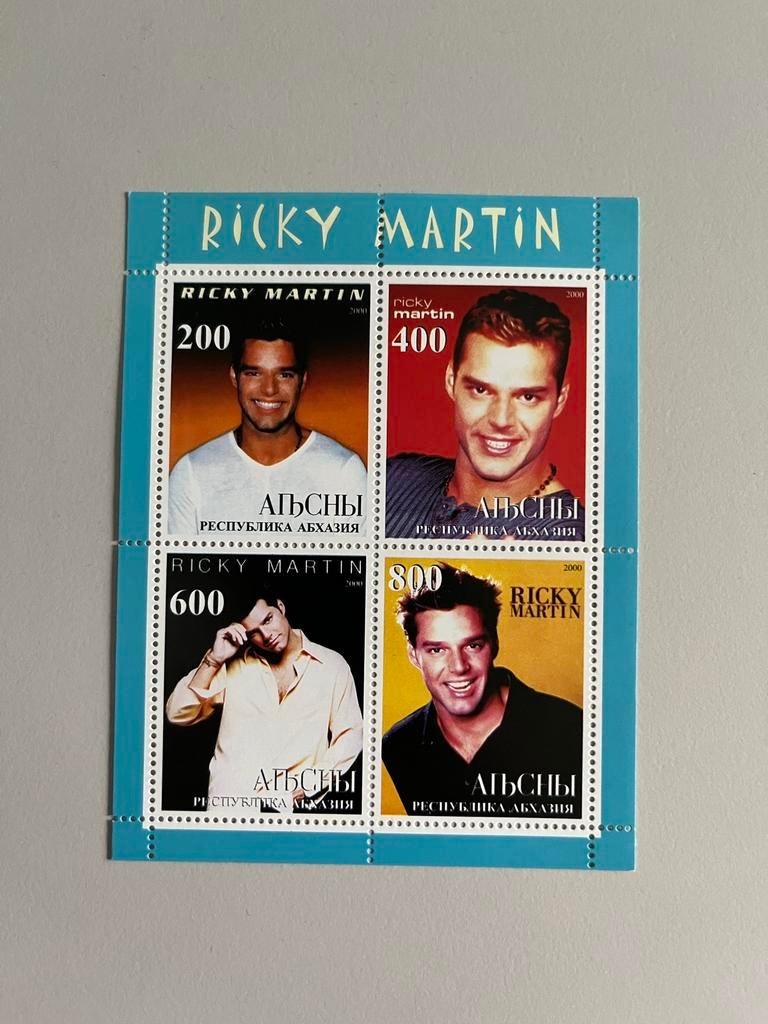 Abchazie blok Ricky Martin, Ophalen of Verzenden, Postfris