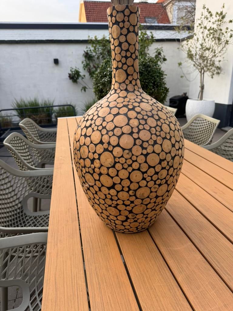 Grote vaas met kunsttakken, Ophalen, Minder dan 30 cm, Rond, Zo goed als nieuw