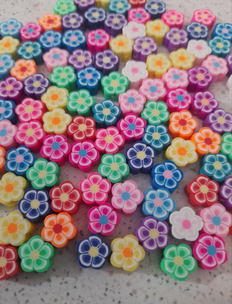 Bloem polymeer kralen, Hobby en Vrije tijd, Kralen en Sieraden maken, Ophalen of Verzenden, Nieuw, Kraal