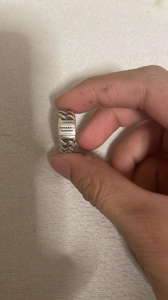 Buddhato to buddha ring orgineel, Ophalen of Verzenden, Zo goed als nieuw, Zilver, Dame of Heer