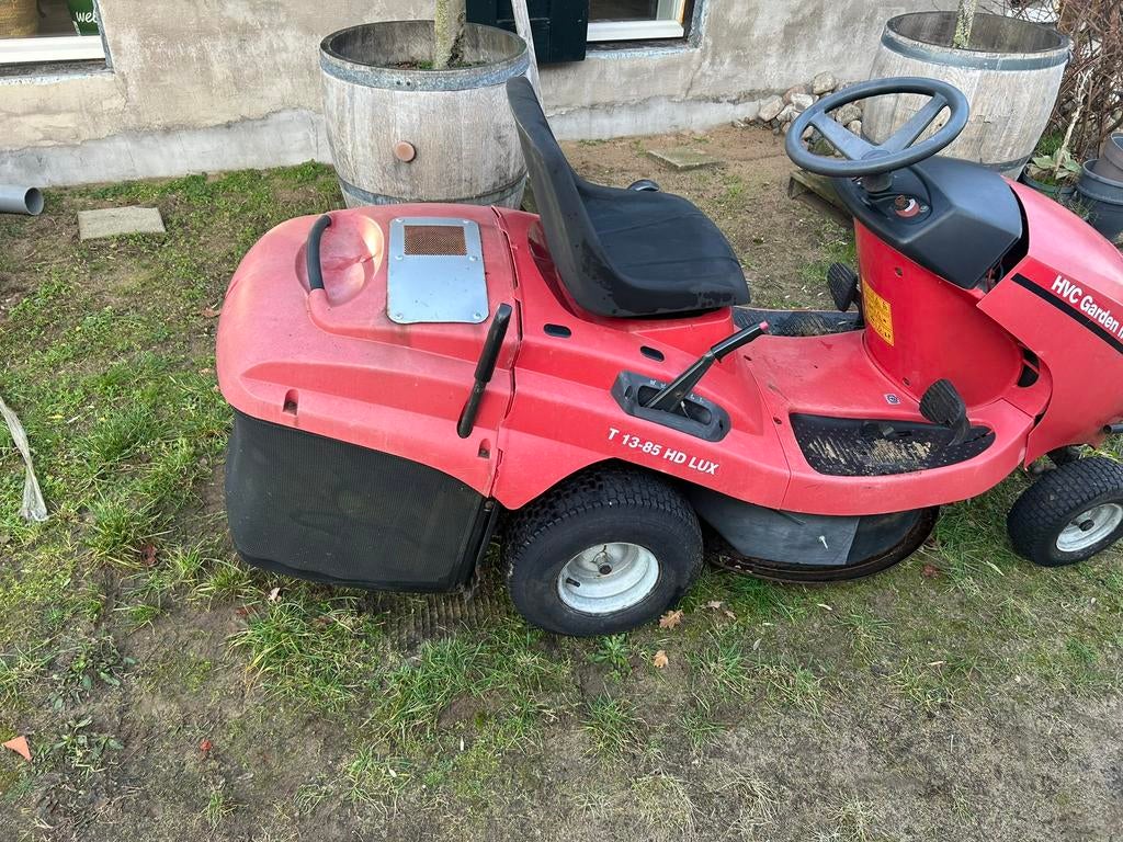Grasmaaier zitmaaier hvc garden machines alko, Tuin en Terras, Zitmaaiers, Gebruikt, 90 tot 120 cm, Elektrische starter, Opvangbak