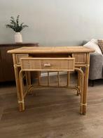 Bureau met Lade Rotan Bamboe - Vintage Stijl, Ophalen, Gebruikt, Bureau