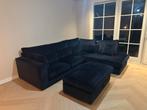 Ruime loungebank hoekbank met poef - z.g.a.n., Huis en Inrichting, Banken | Complete zithoeken, Ophalen of Verzenden, Zo goed als nieuw