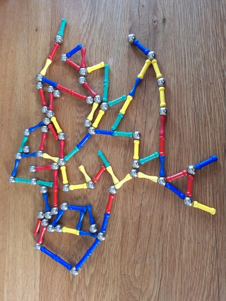 Magnetisch Bouwspeelgoed Set - Kleurrijke Magnetische Staven, Kinderen en Baby's, Ophalen of Verzenden, Gebruikt, Bouwen