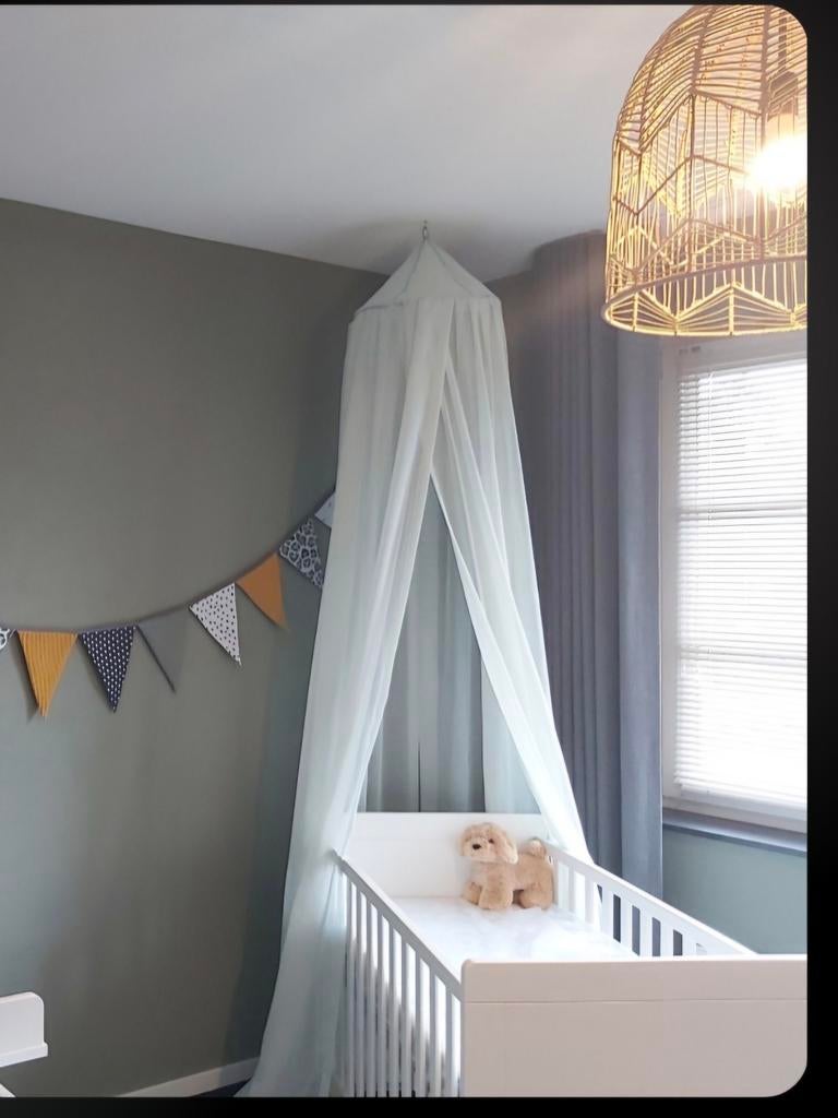 Klamboe babykamer zacht/mint groen, Ophalen, Zo goed als nieuw, Jongetje of Meisje