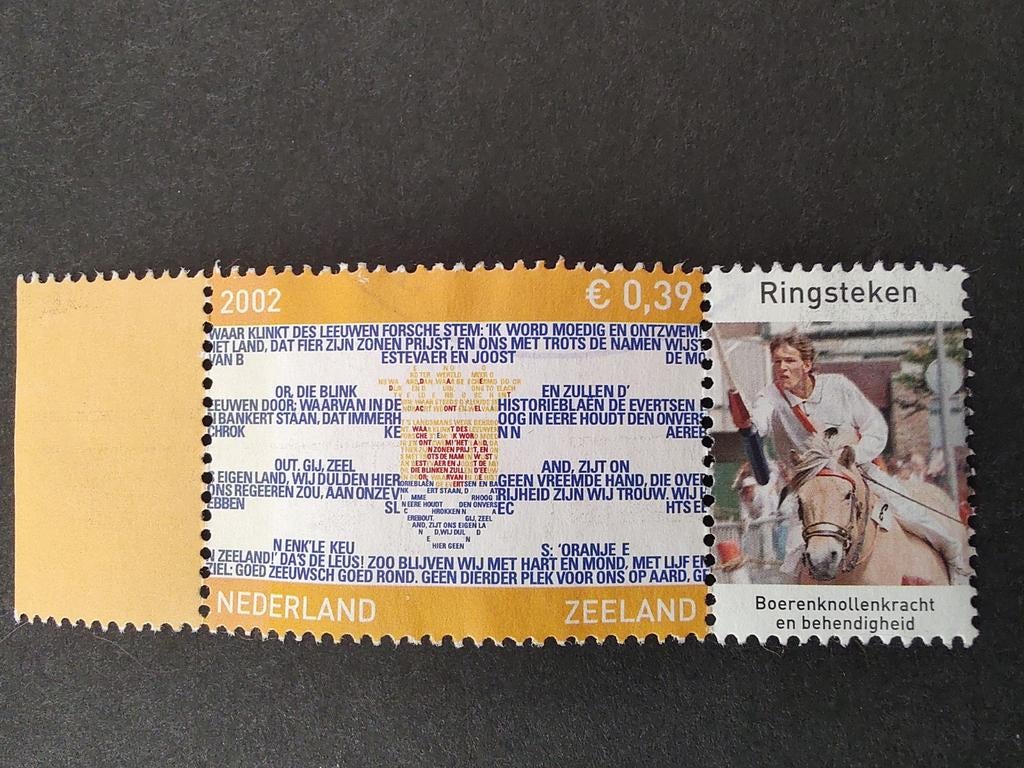 2075 Zeeland 2002 provincie vlaggen met tabs, Postzegels en Munten, Postzegels | Nederland, Ophalen of Verzenden