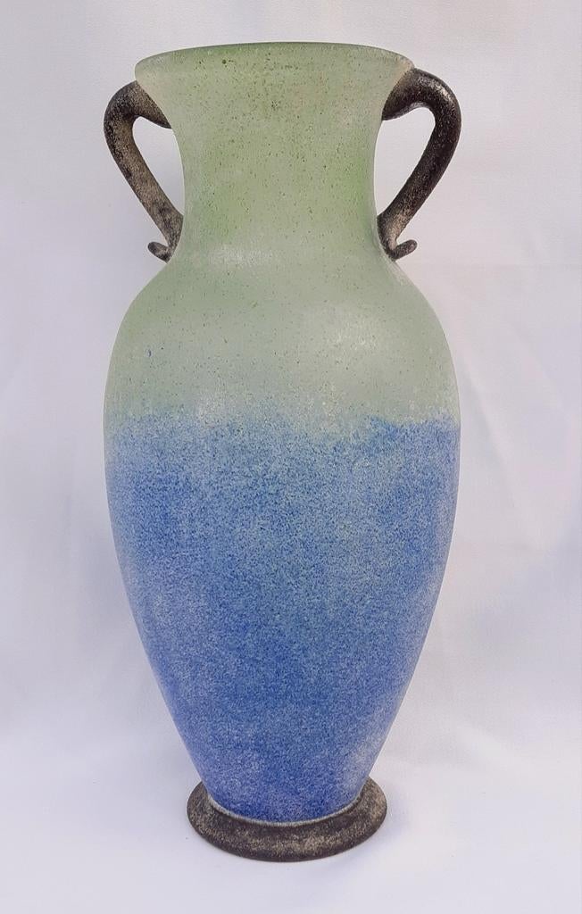 Italiaanse Scavo Vaas groen blauw, Ophalen of Verzenden