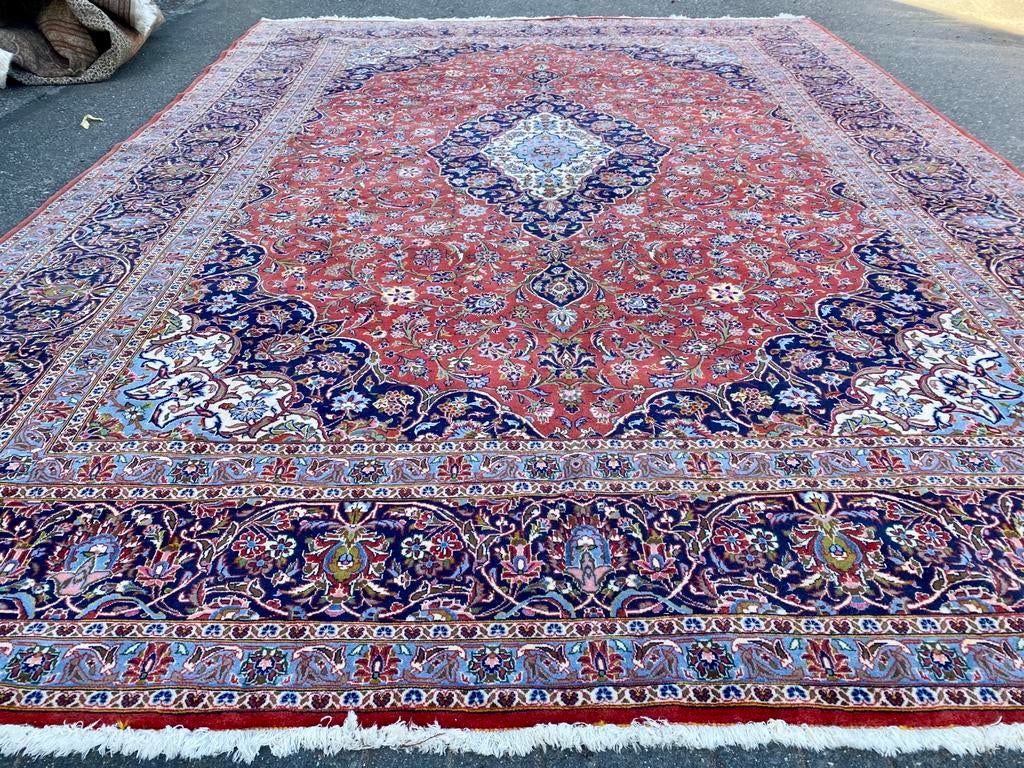 origineel handgeknoopt perzisch kashan tapijt 400x300cm, ., 200 cm of meer, Ophalen of Verzenden, Zo goed als nieuw