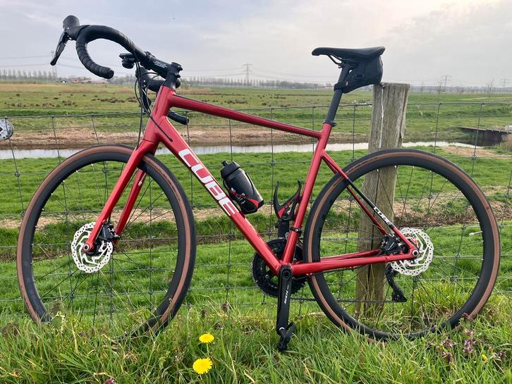 Cube Attain SL rood/wit maat 56, Fietsen en Brommers, Fietsen | Heren | Sportfietsen en Toerfietsen, Zo goed als nieuw, Overige merken