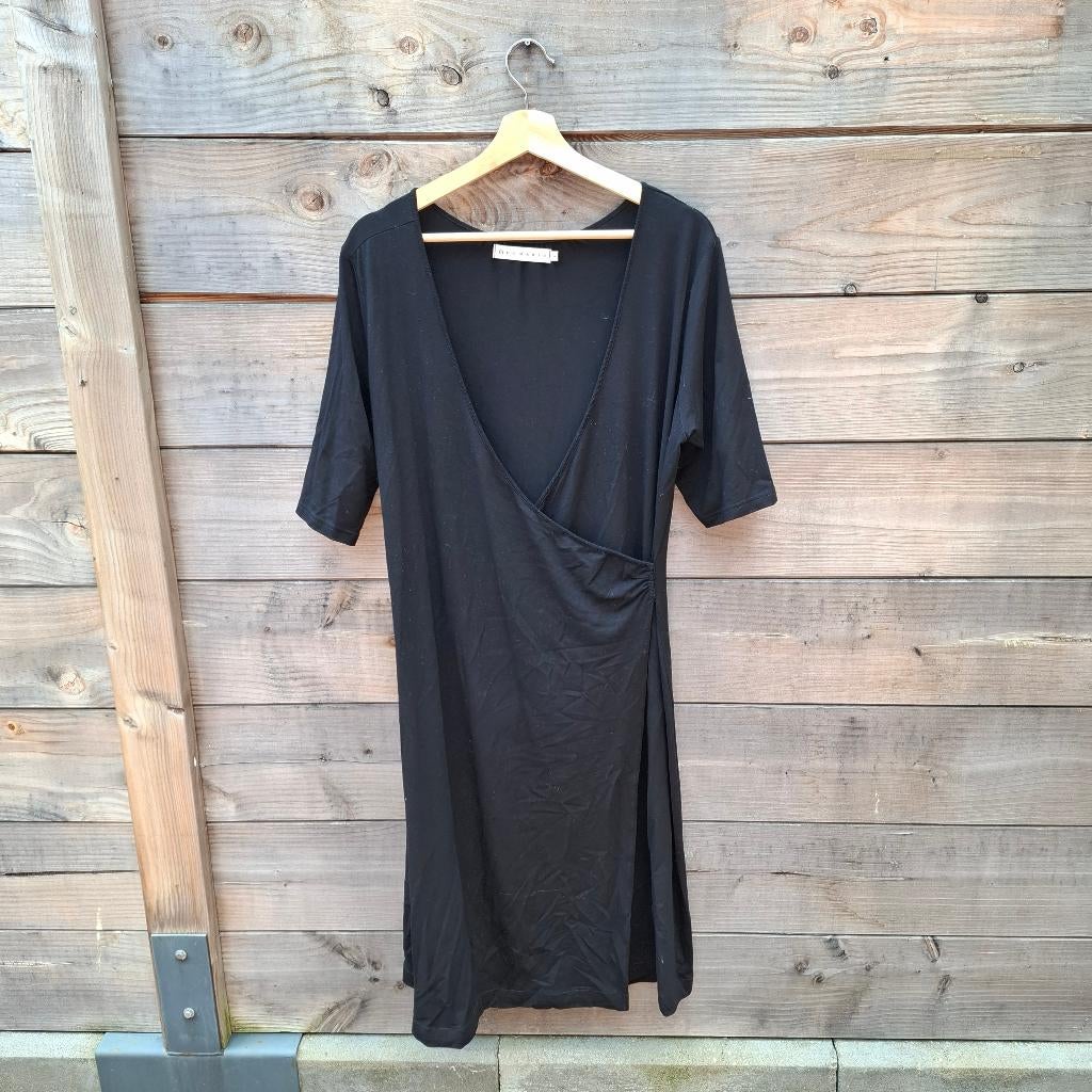 Scenario zwarte omslag jurk maat L, Kleding | Dames, Verzenden, Zwart, Maat 42/44 (L), Nieuw