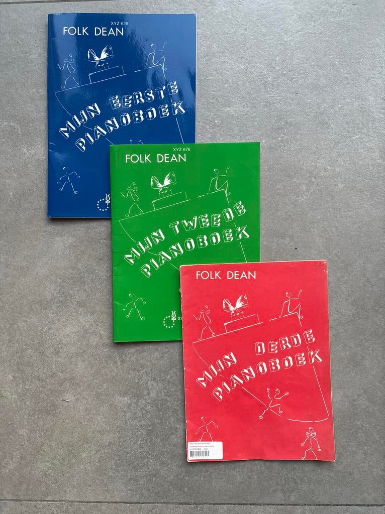 Folk Dean: Mijn Eerste, Tweede en Derde Pianoboek, Gebruikt, Overige genres, Les of Cursus, Ophalen of Verzenden