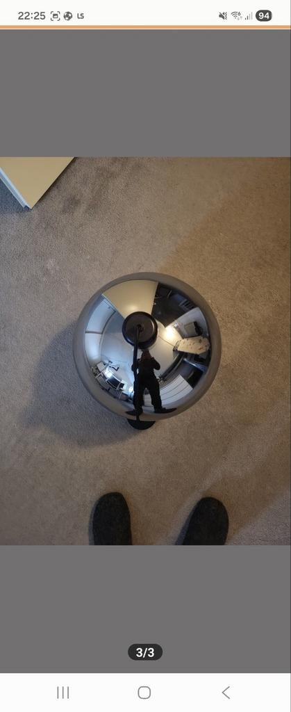 Vloerlamp bolvormig chroom, Huis en Inrichting, Lampen | Vloerlampen, Ophalen