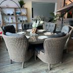4 Seasons Outdoor (4SO) Luxe Tuinset – Ø170 cm + 6 stoelen, Zenq, Verzenden, ., Zo goed als nieuw