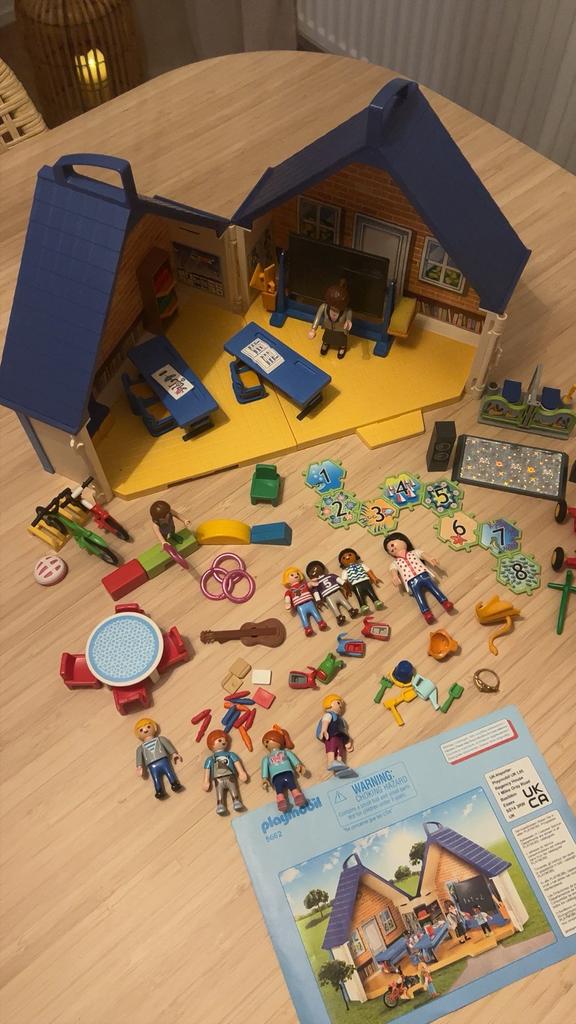 Playmobil School met Extra Onderdelen - Complete Set, Ophalen, Zo goed als nieuw, Complete set