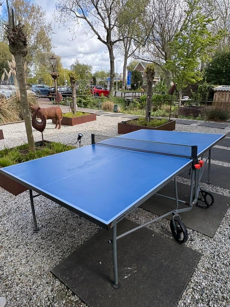 Pingpong tafel decathlon pongori ppt 500 outdoor, Sport en Fitness, Tafeltennis, Ophalen, Gebruikt, Tafel Outdoor, Verrijdbaar