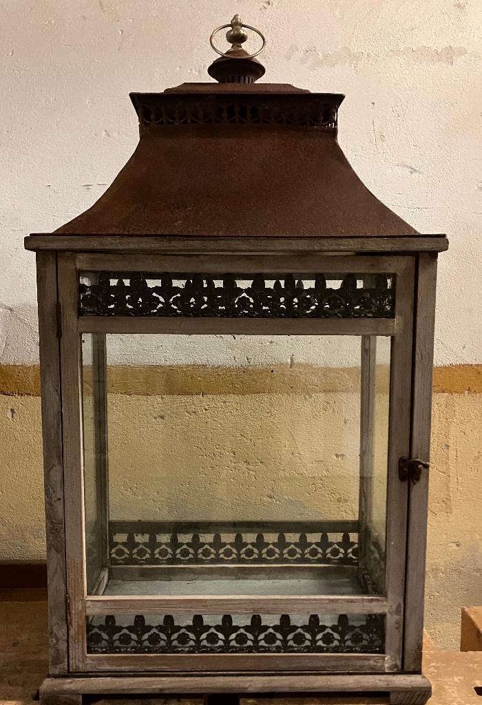 Grote Lantaarn of windlicht, Ophalen, Gebruikt, Bruin, 75 cm of meer