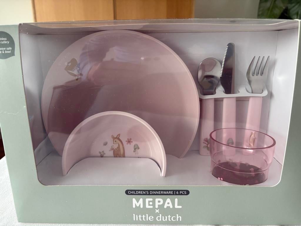 Mepal x Little Dutch 6-delig kinderbestek - Nieuw, Ophalen of Verzenden, Nieuw, Rvs of Chroom, Bestekset