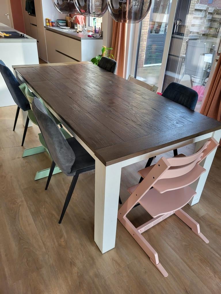 Te koop uitschuifbare eettafel icm een salontafel!, Ophalen, Rechthoekig, 50 tot 100 cm