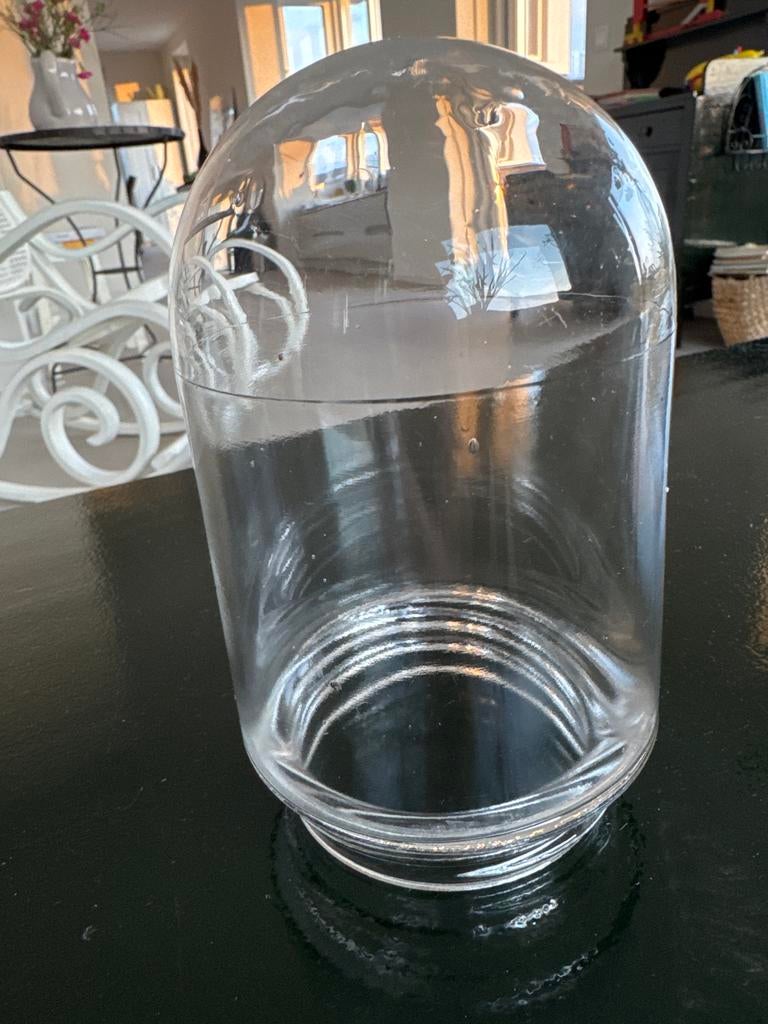 Glazen lampenkap voor vintage emaille lampenkap, Antiek en Kunst, Ophalen of Verzenden